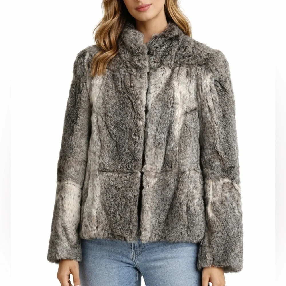Women’s Rabbit Fur Coat - Picture 1 of 13